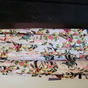 Catherine Malandrno tropical floral Palazzo pants